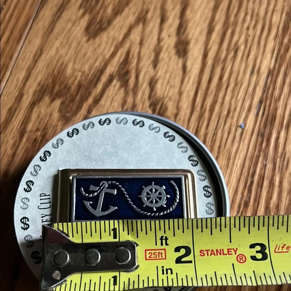 Elegant Blue and Gold Money Clip